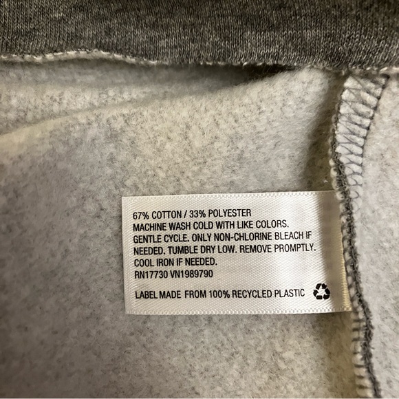 Grey Cropped Hoodie Sweatshirt - Picture 4 of 9